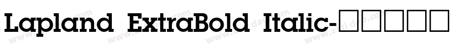Lapland ExtraBold Italic字体转换